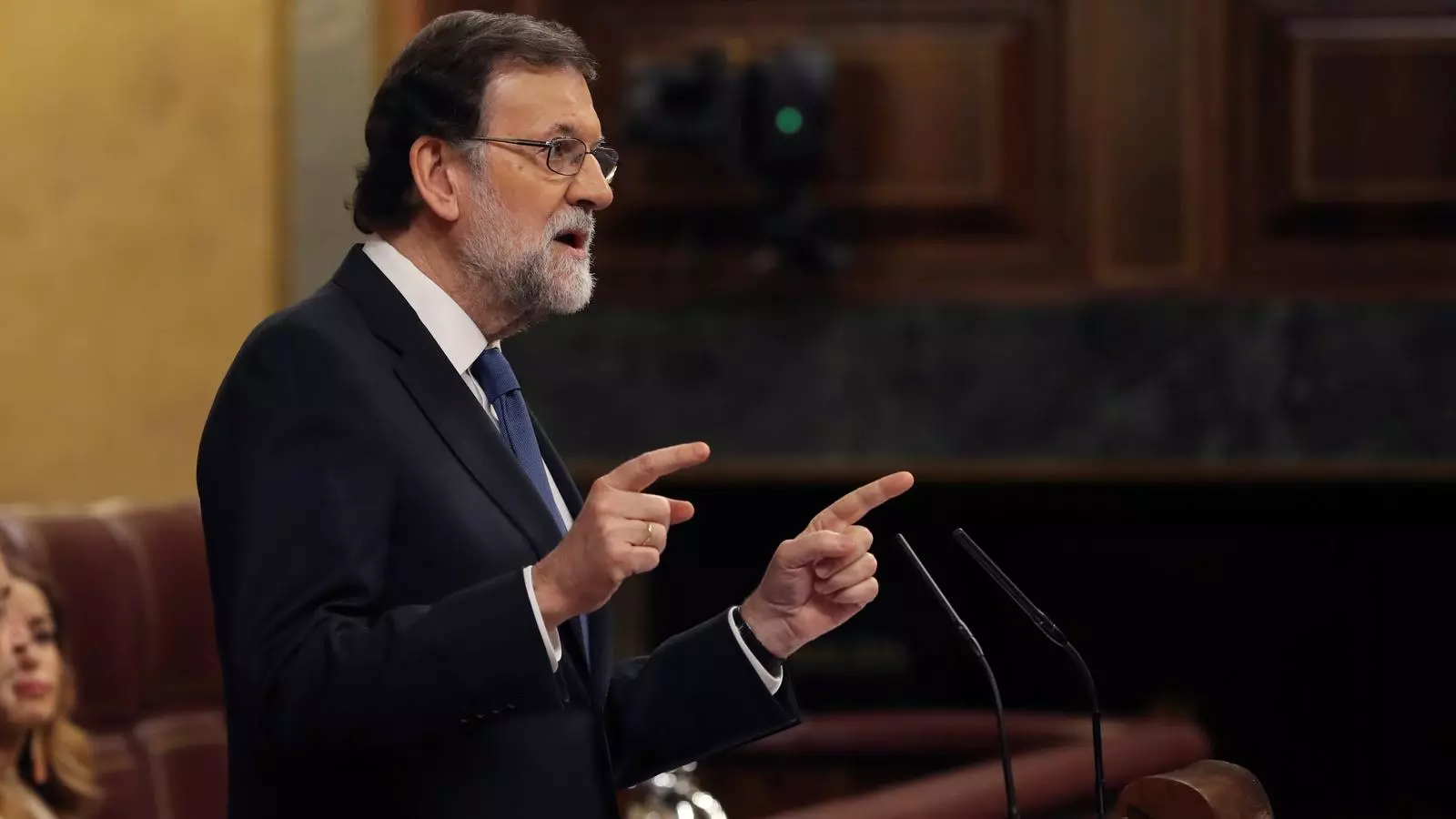 El president del govern espanyol, Mariano Rajoy, en la compareixença per parlar de pensions d'aquest dimecres.