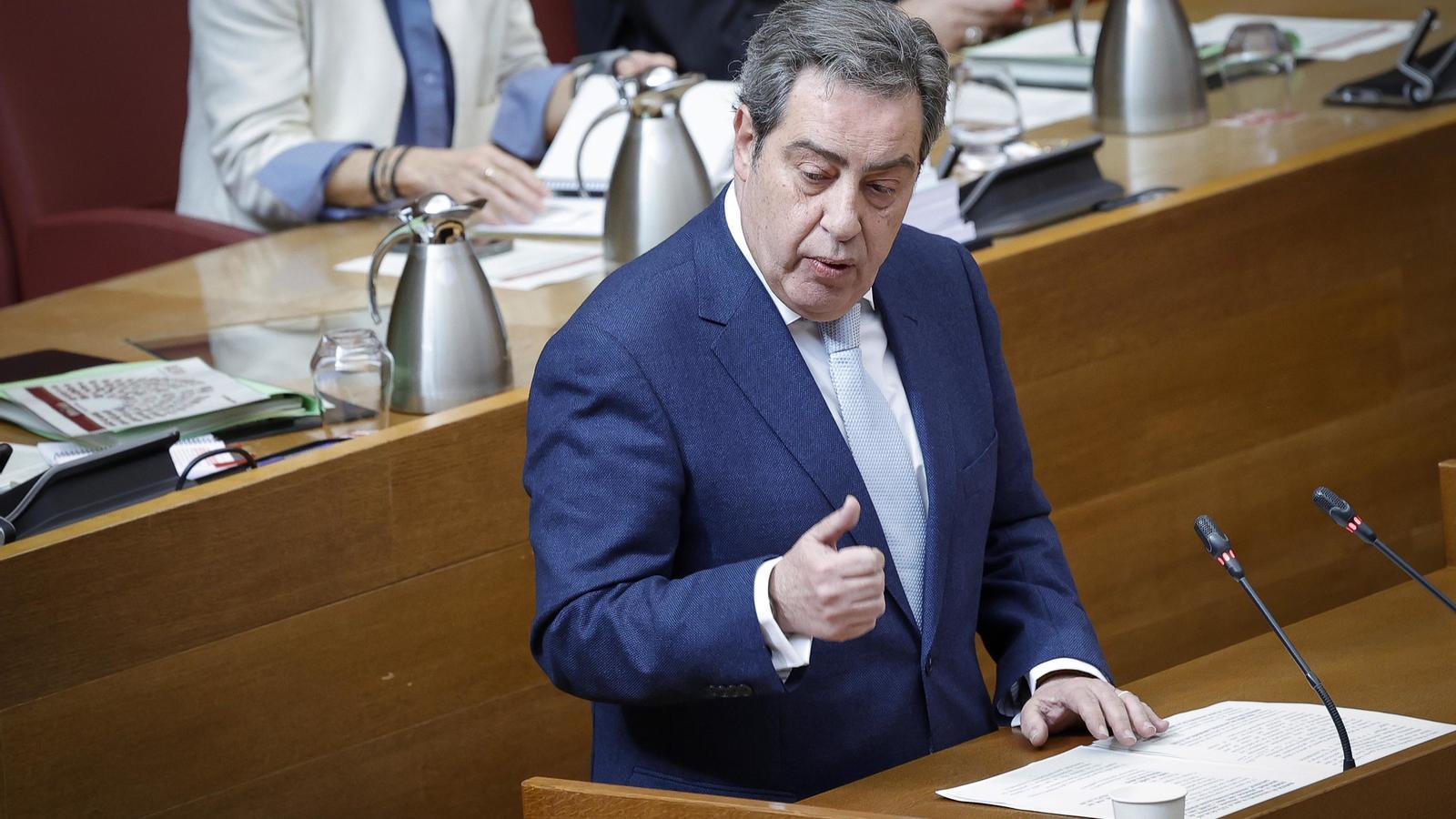 El portavoz de Vox en el Parlament valenciano, José María Llanos, en una imagen de archivo.