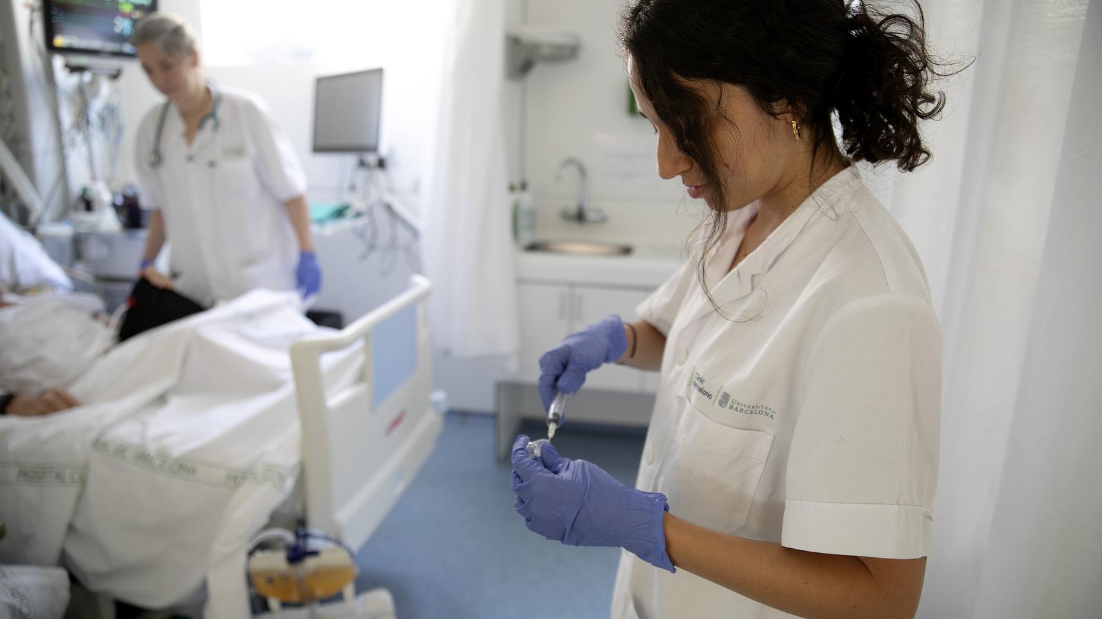 Nurses at the Hospital Clínic of Barcelona.