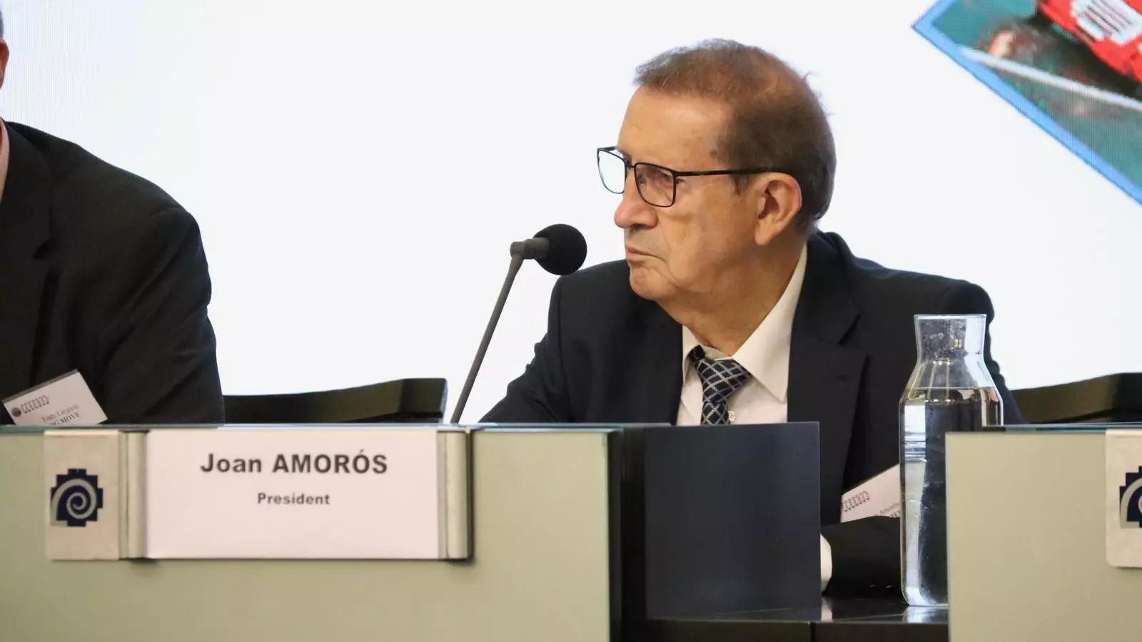 Joan Amorós, president de Fermed a la roda de premsa a Brussel·les