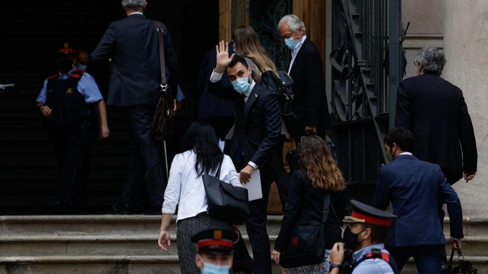 Roger Torrent entering to testify at the TSJC last September 15