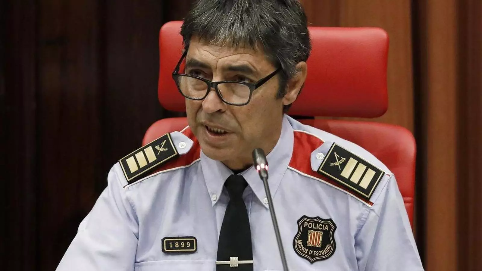 El major dels Mossos d'Esquadra, Josep Lluís Trapero, aquest divendres al Parlament