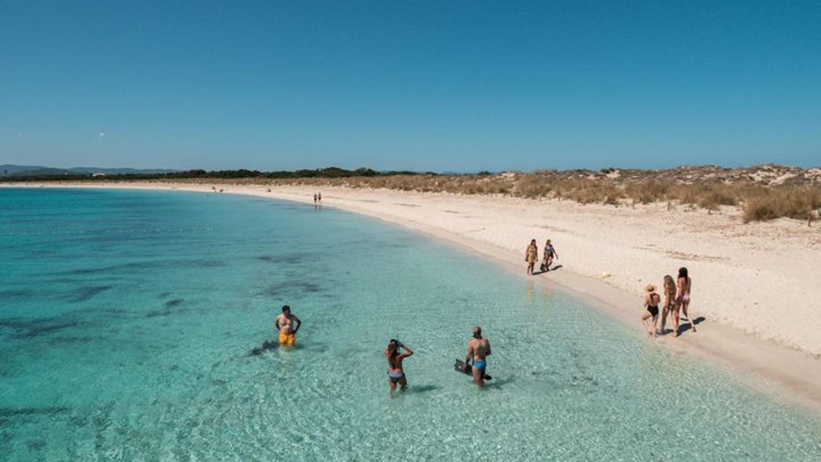 Playa en la isla de Espalmador