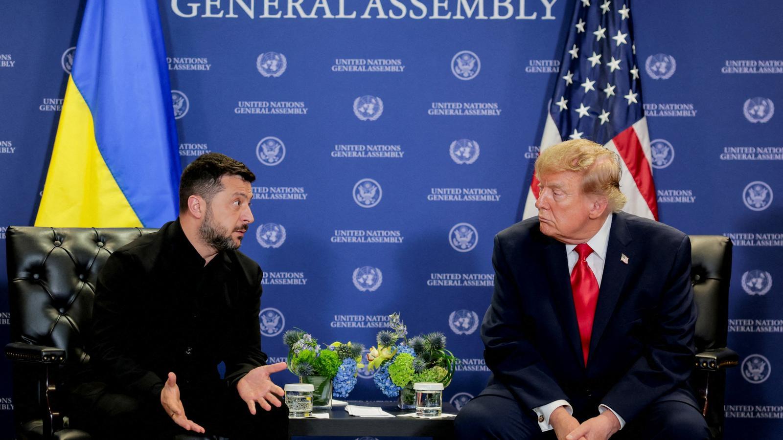 El presidente ucraniano, Volodímir Zelenski, y el presidente de los Estados Unidos, Donald Trump.