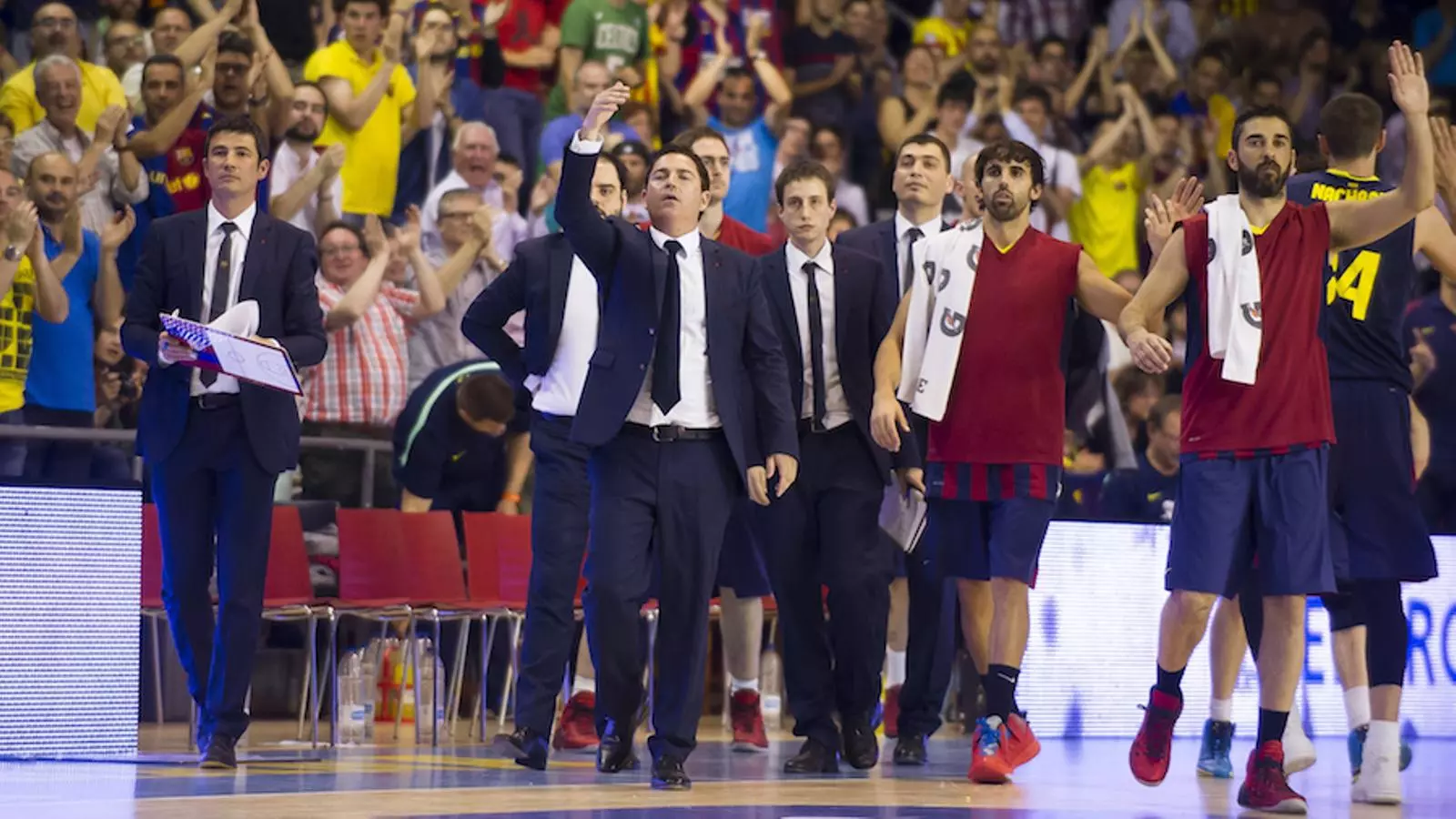 Xavi Pascual i la banqueta del Barça / ACB PHOTO