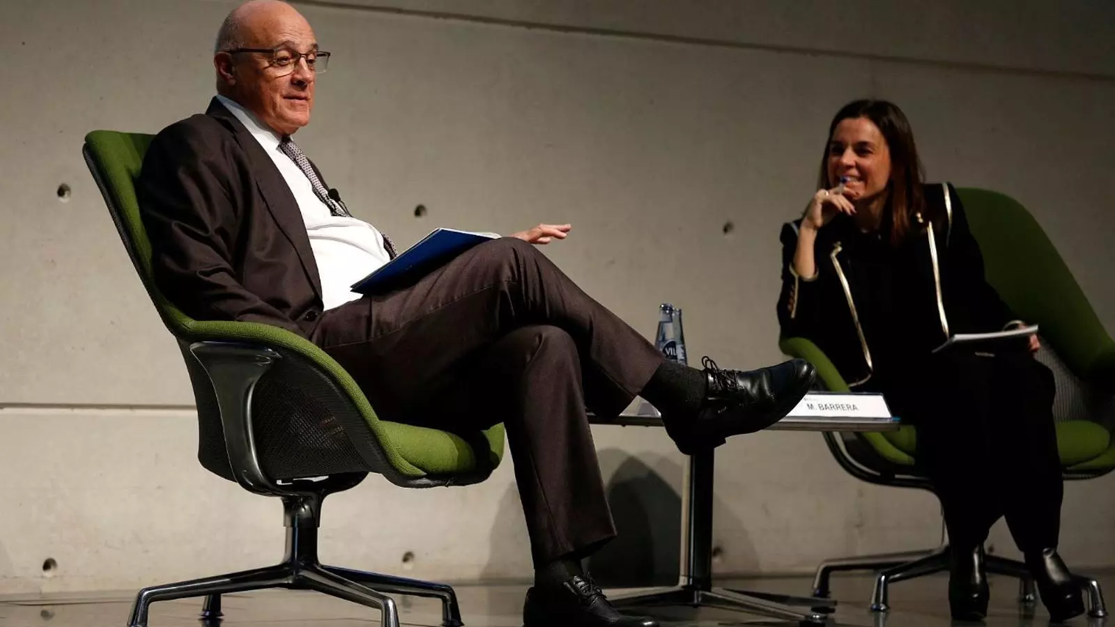 Josep Oliu, durant l'acte a Esade aquest matí.