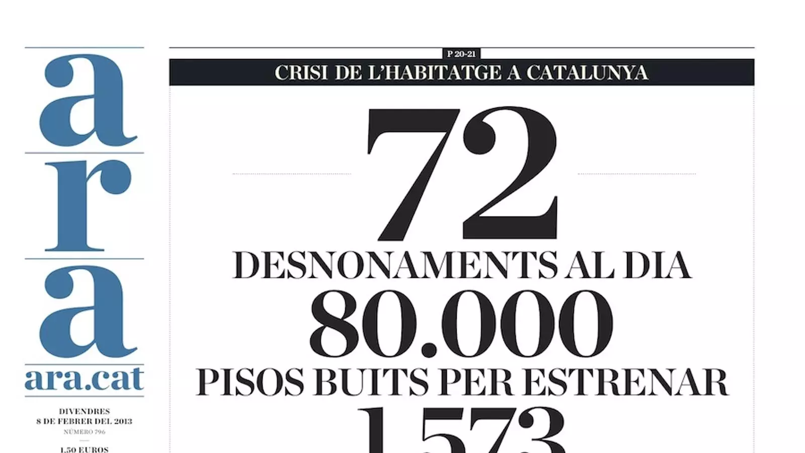portada ARA 08/02/2013