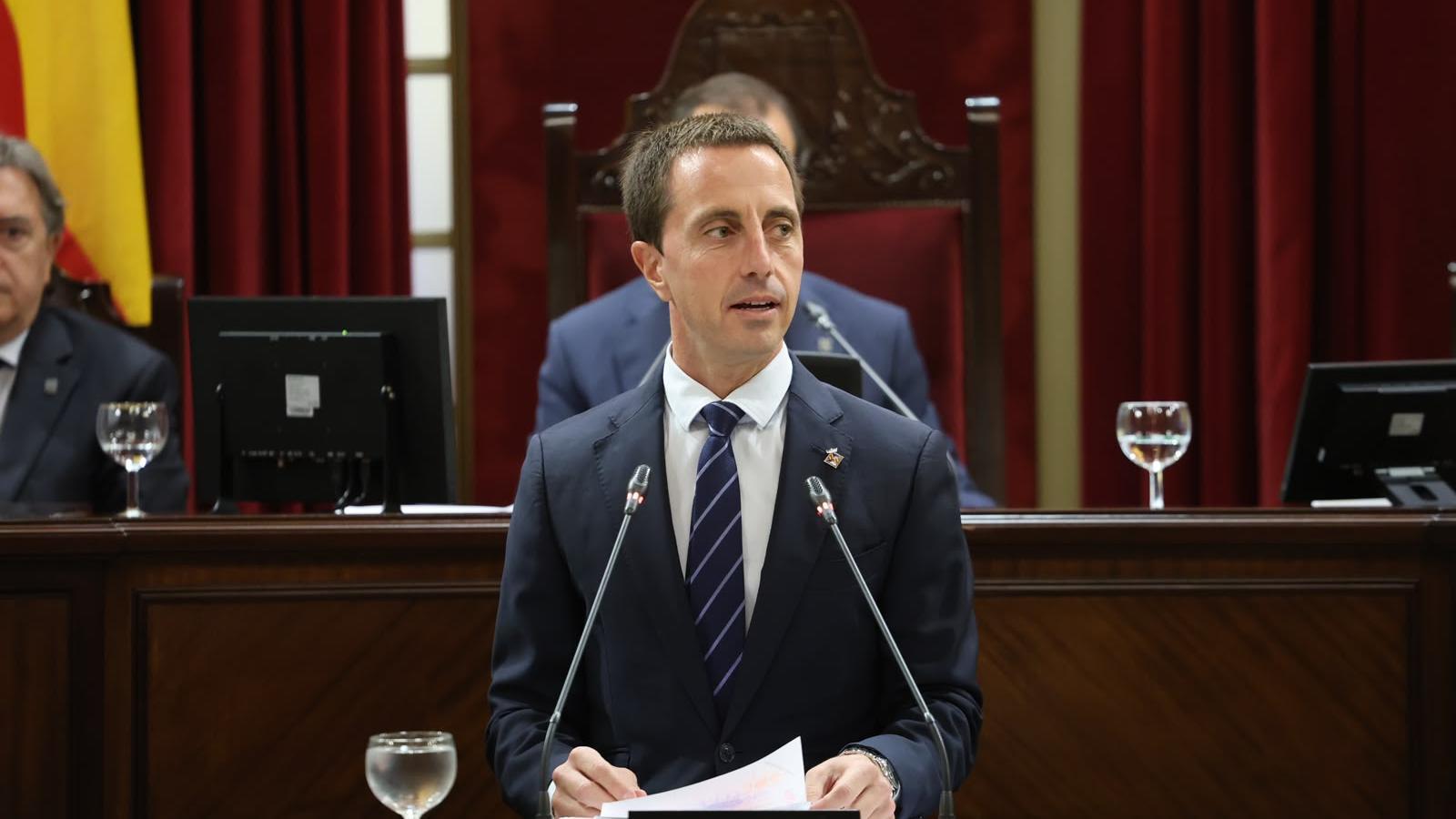 Llorenç Galmés, diesen Dienstag im Plenum des Parlaments.
