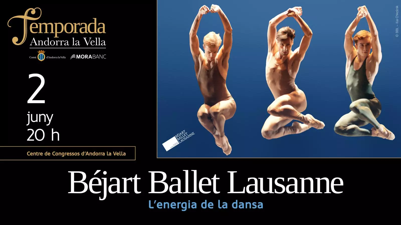 El cartell amb la nova data del Béjart Ballet Lausanne.