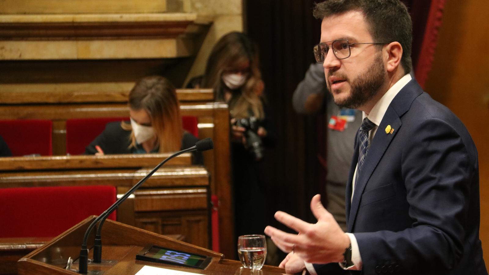 Sessió de control a Pere Aragonès al Parlament