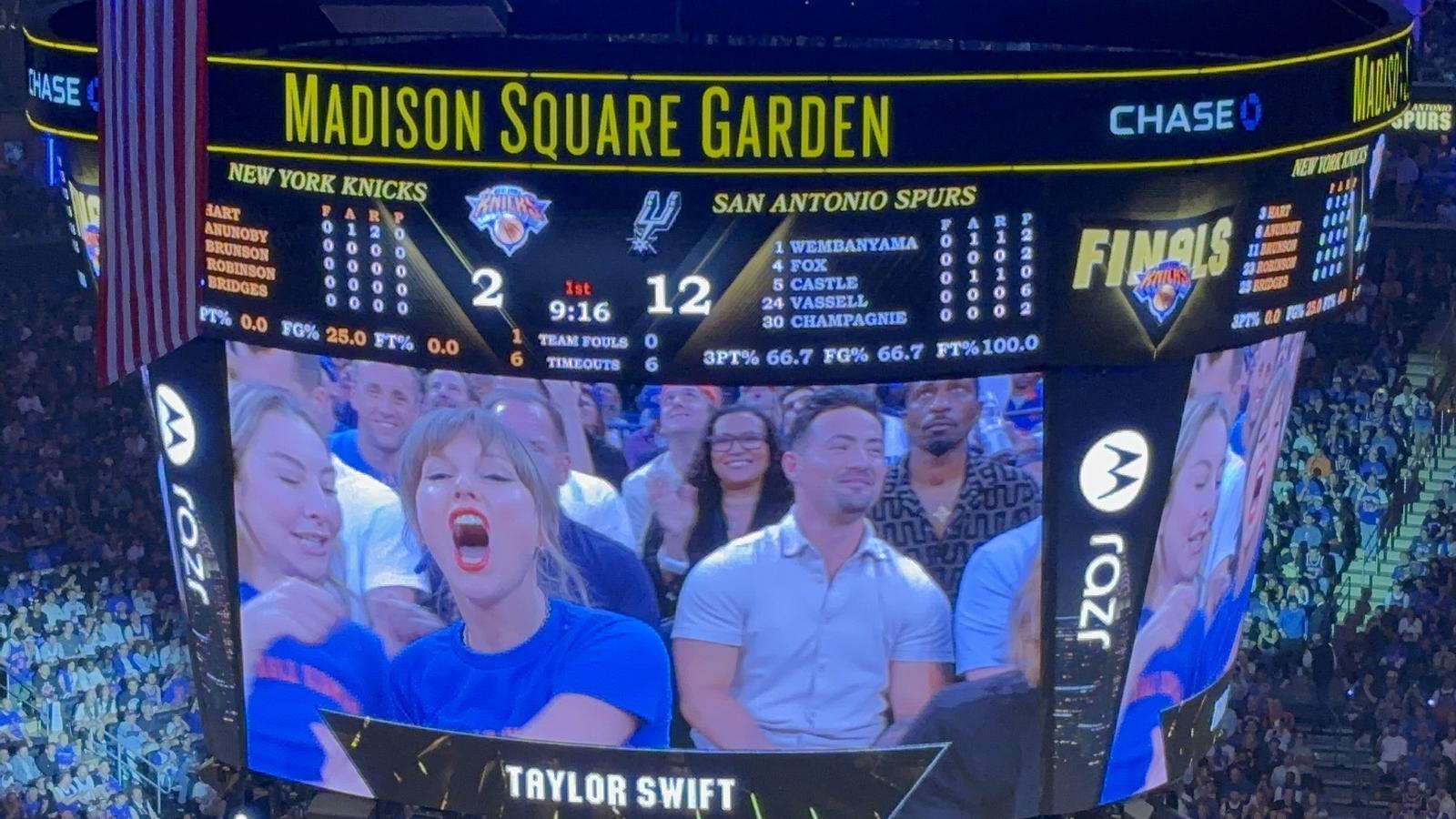 Taylor Swift, at Madison Square Garden, this June 11 during the NBA Finals game
