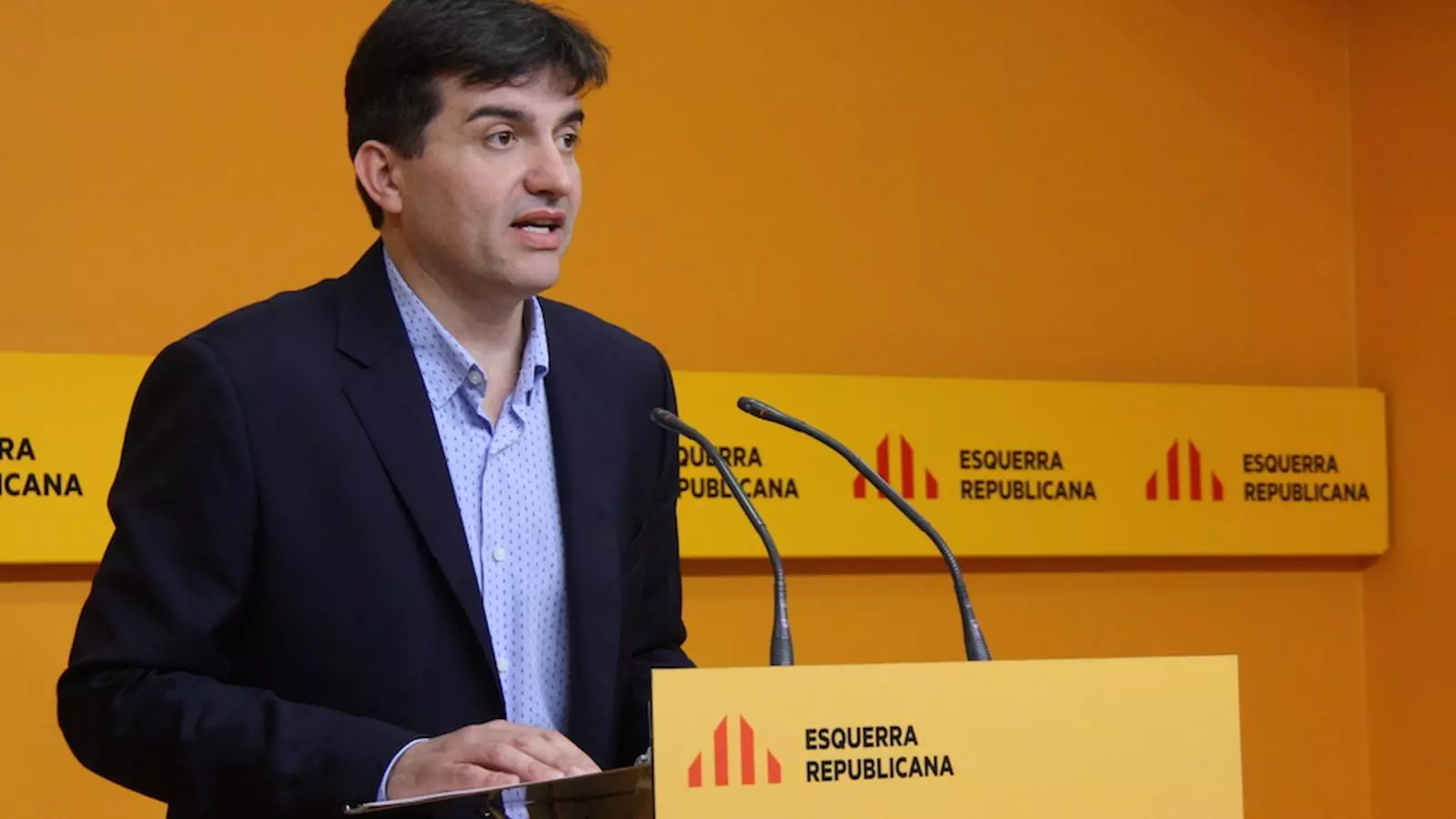 Sergi Sabrià, en la roda de premsa d'ERC / ACN