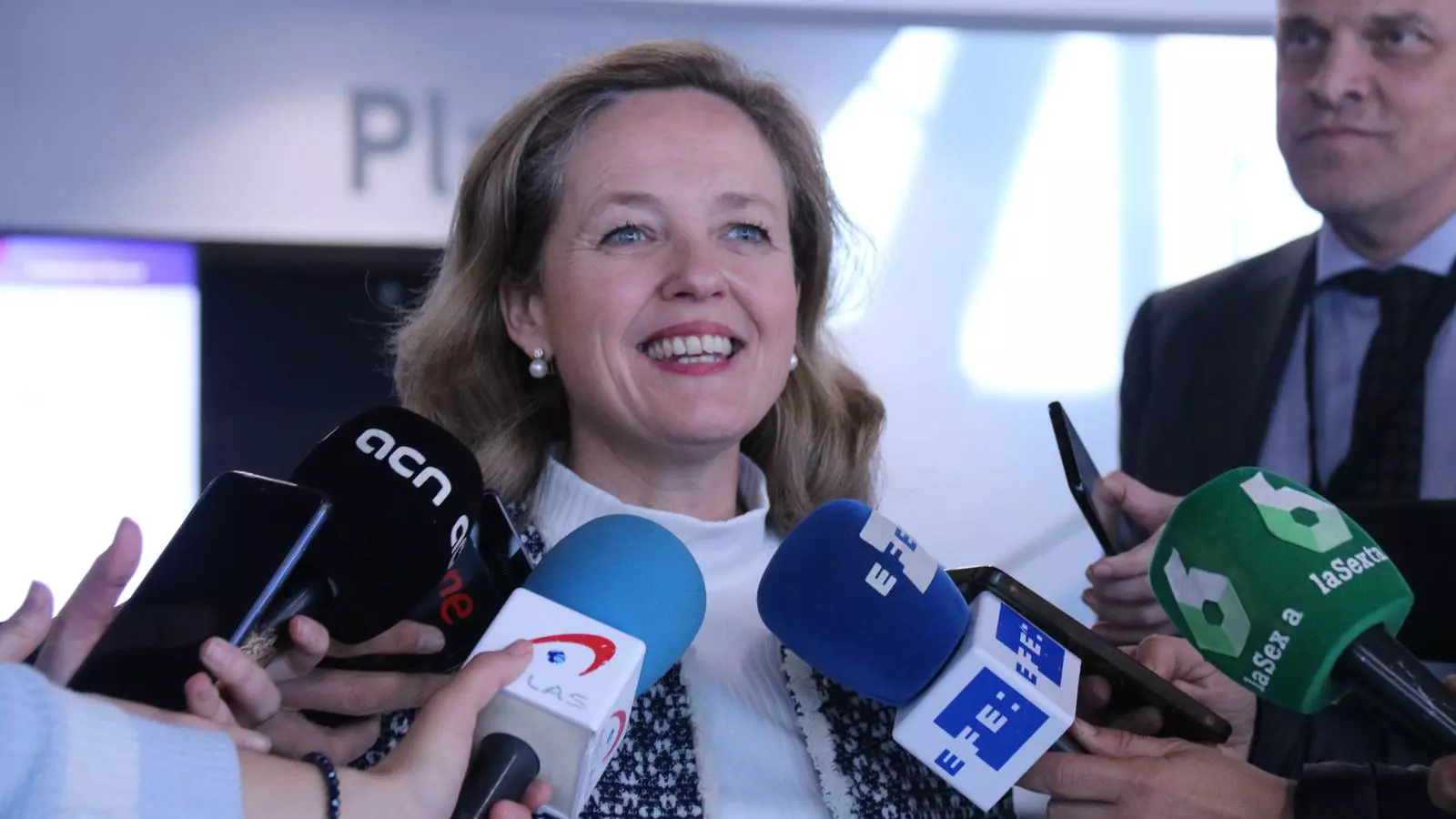 La ministra d'Economia espanyola, Nadia Calviño, aquest diumenge.