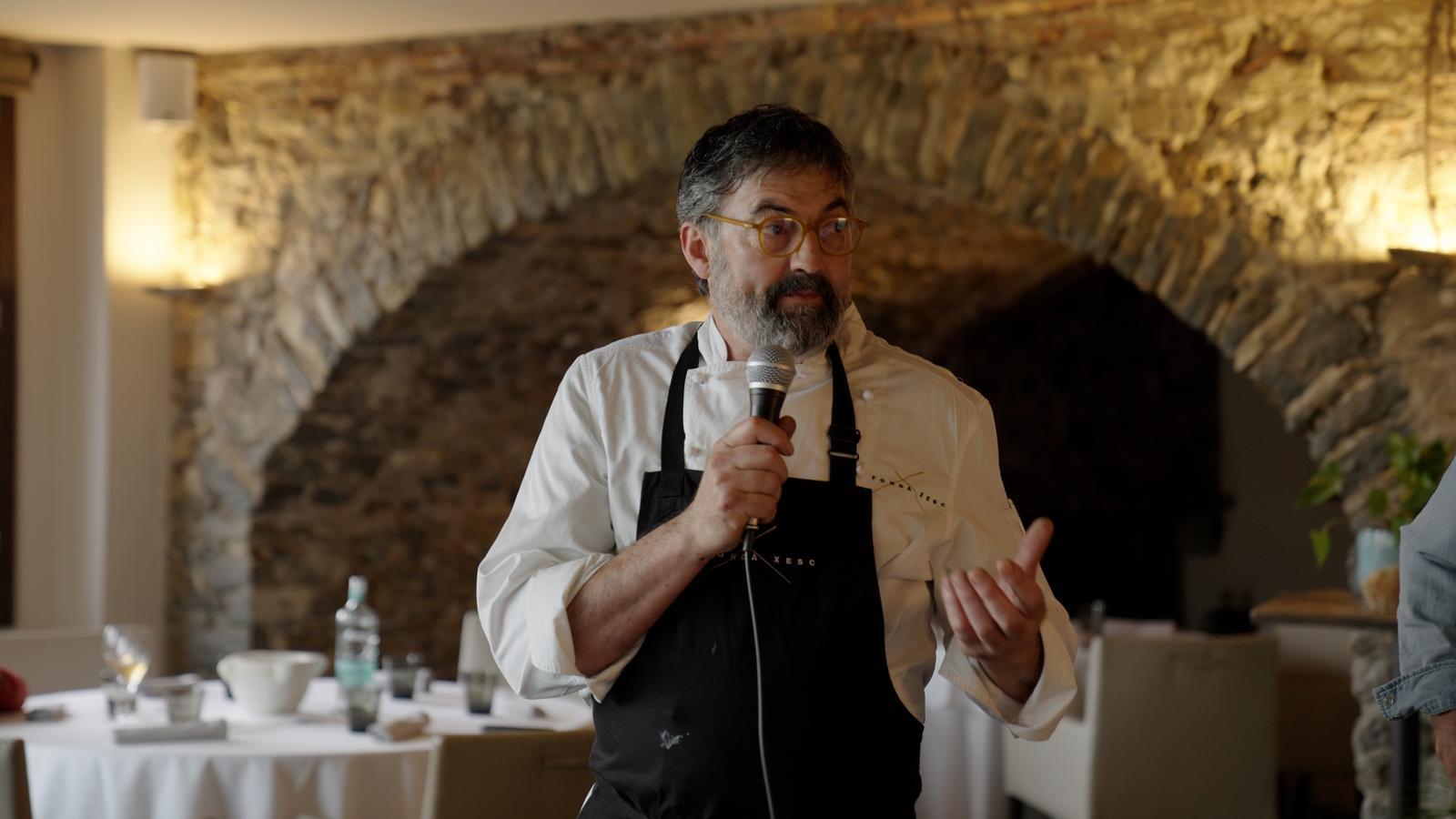 El cocinero Francesc Rovira, en las jornadas organizadas por Radicea-Field Lab, que tuvieron lugar en Gombrèn del 18 al 20 de septiembre