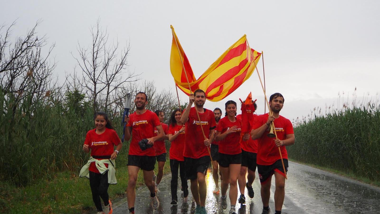A Mallorca, el Correllengua Agermanat va haver de lluitar contra el mal temps.