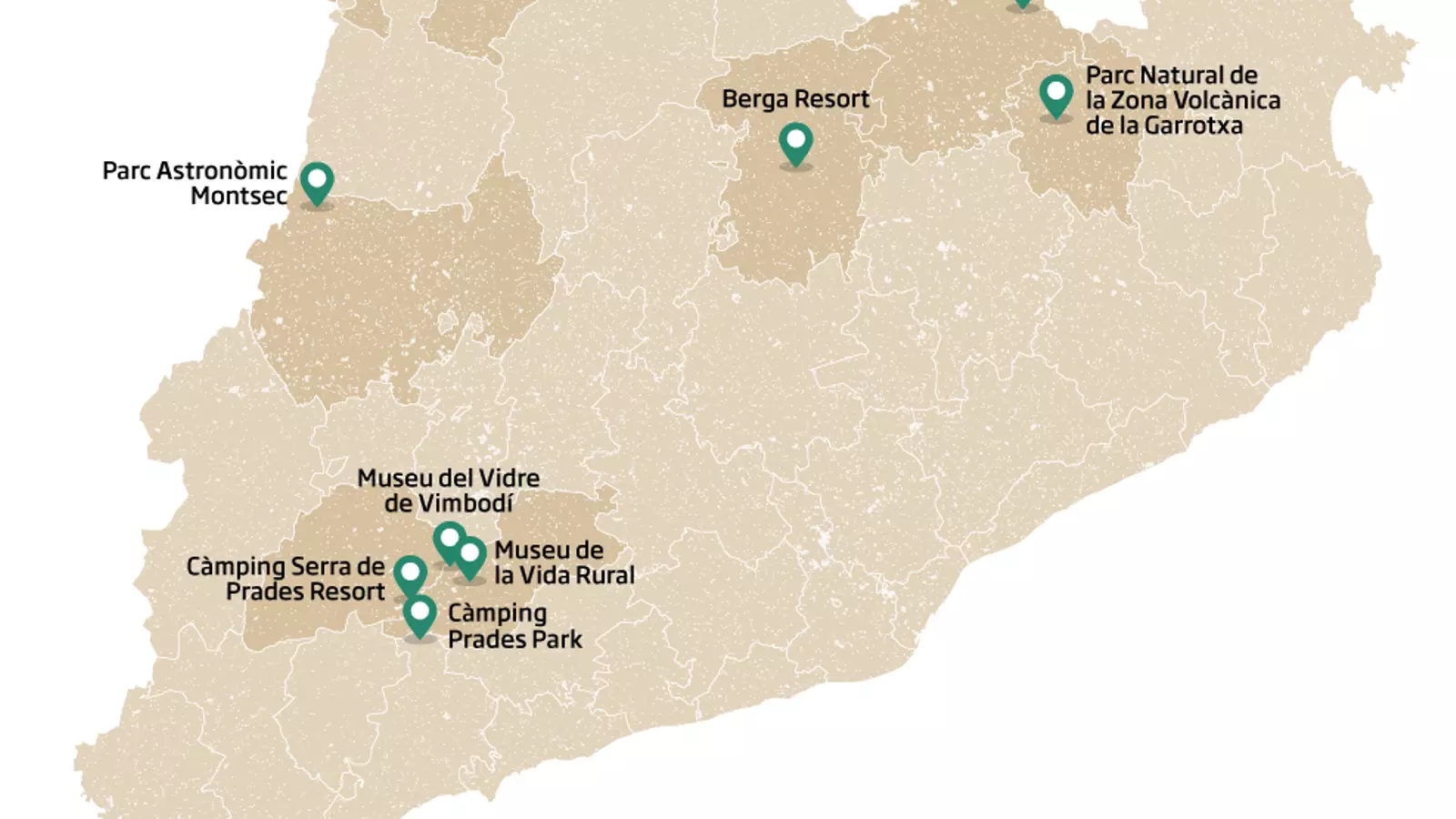 Destinacions certificades amb la marca Natura i Muntanya en Família de l’Agència Catalana de Turisme