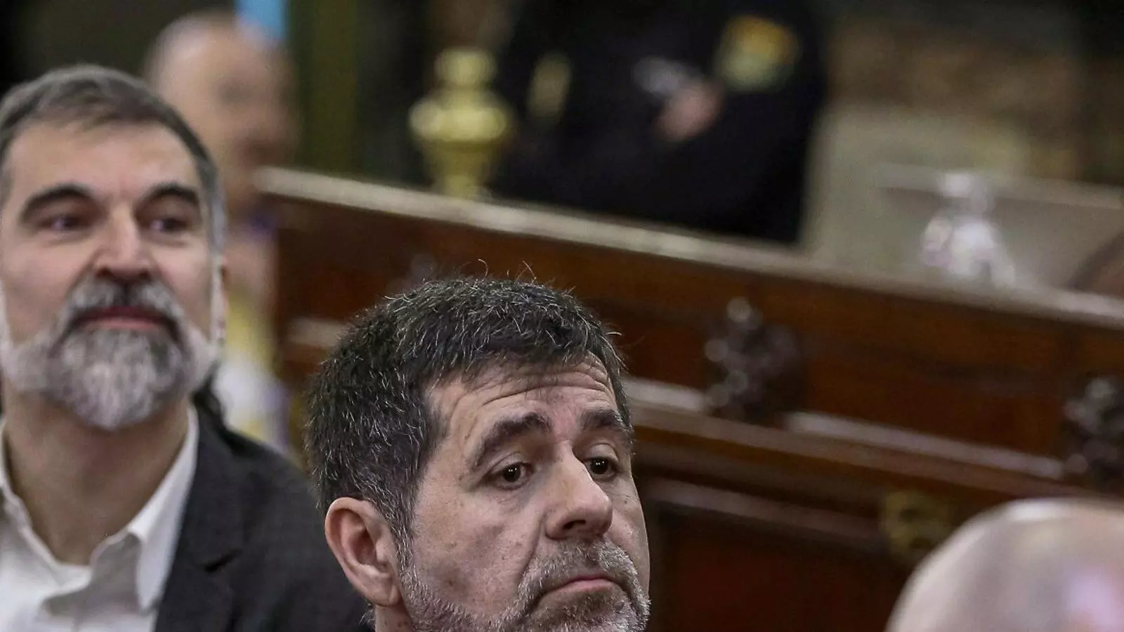 El líder de la Crida i president de JxCat al Parlament, Jordi Sànchez, durant el judici al Tribunal Suprem.