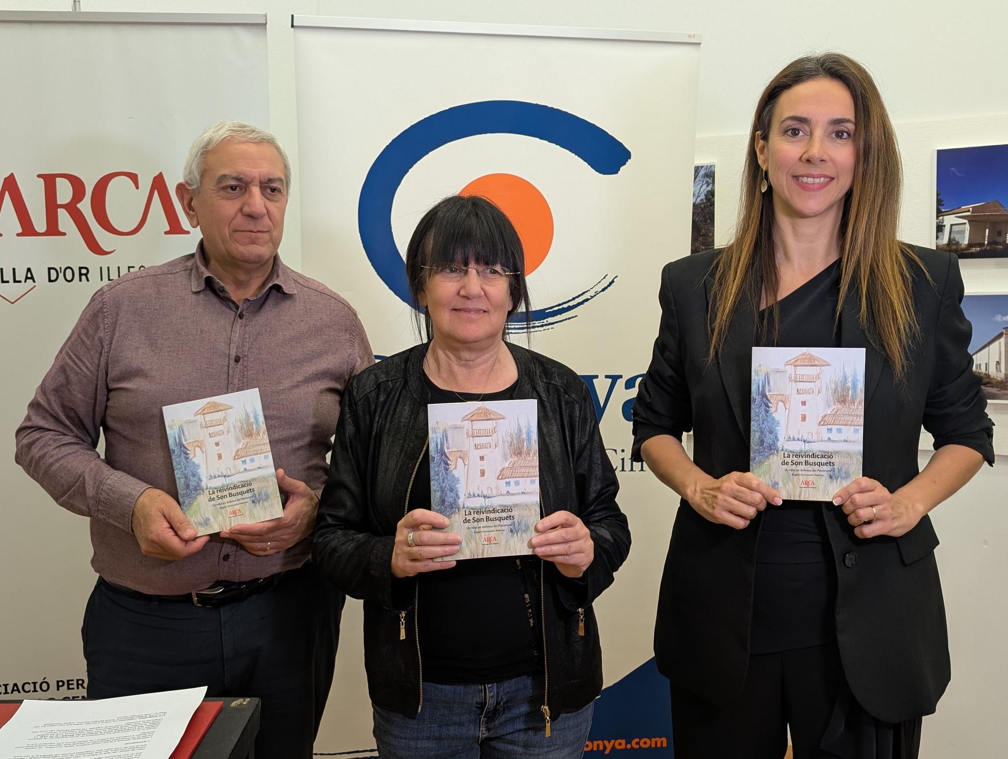 Pere Ollers, Àngels Fdermoselle (ARCA) i Esther Lluna (Fundació Cifre de Colonya)