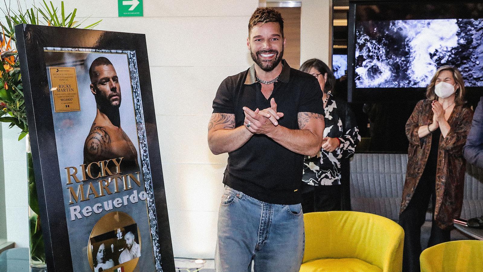 Ricky Martin abans de la roda de premsa a Mèxic