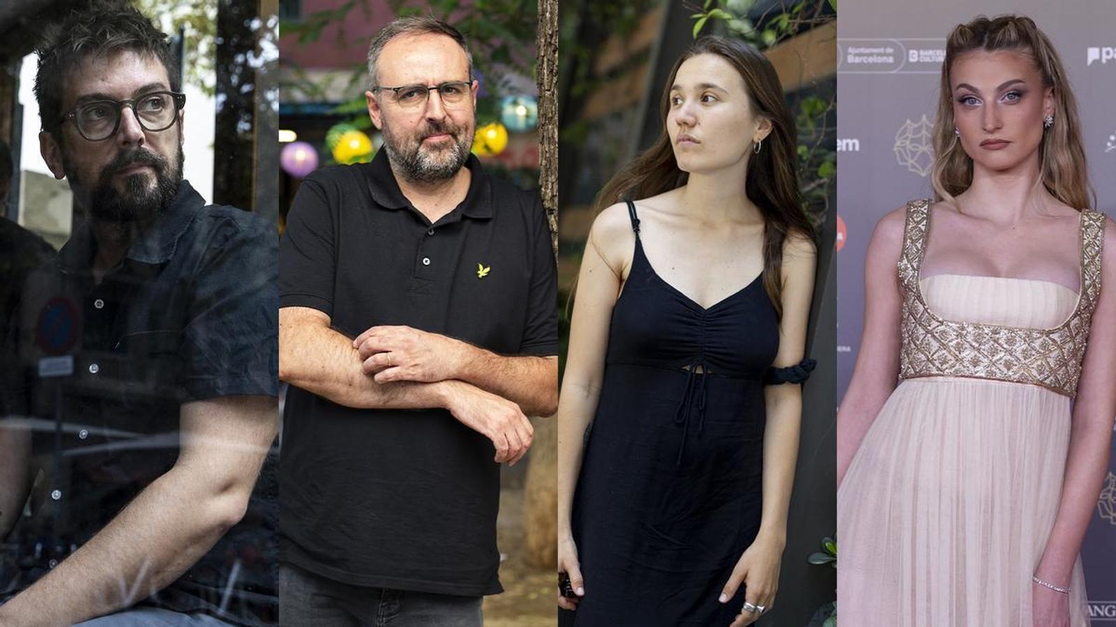 Pau Vallvé, Roger Mas, Rita Payés and Julieta in a montage