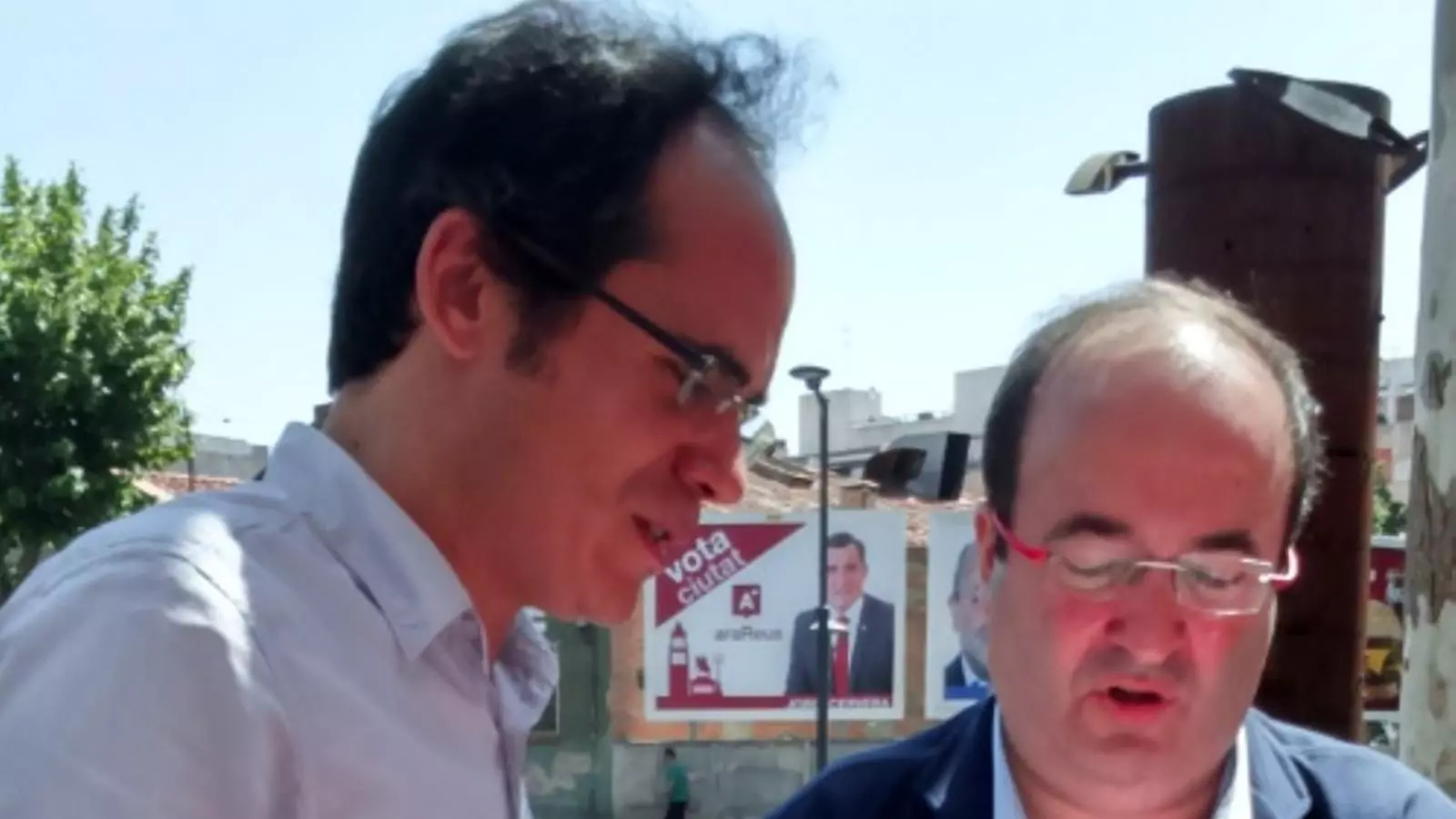 Miquel Iceta i Francesc Vallès, en la seva visita a Reus / S.G.