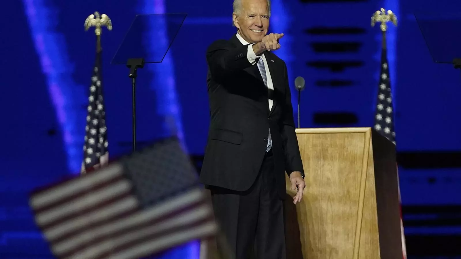 Joe Biden durant el seu discurs després de ser proclamat president electe dels Estats Units