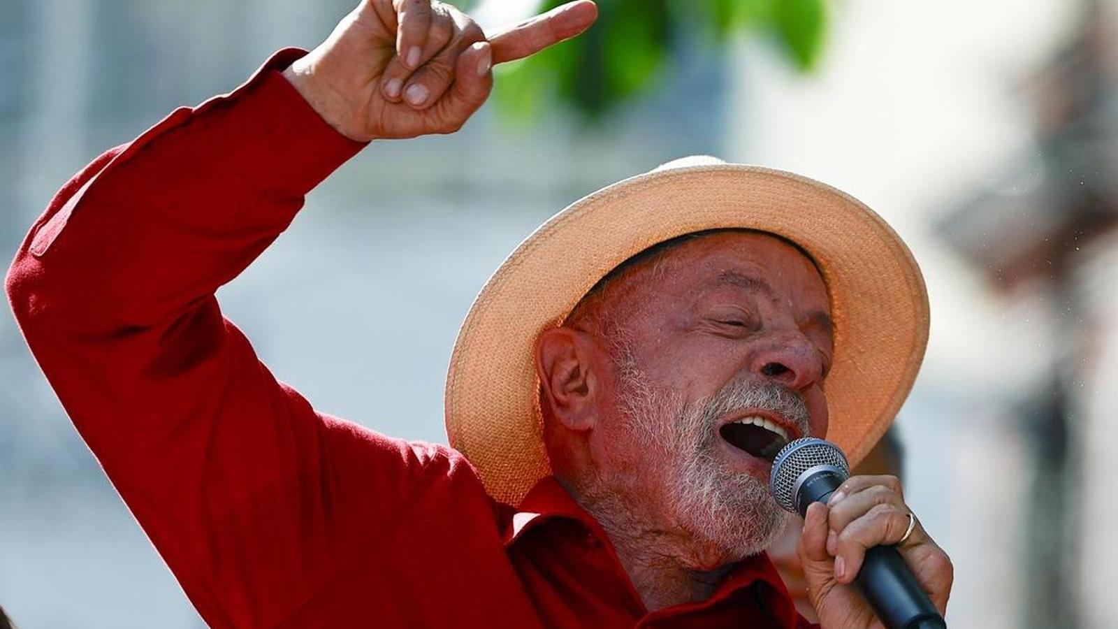 Lula da Silva at a campaign event on October 16.