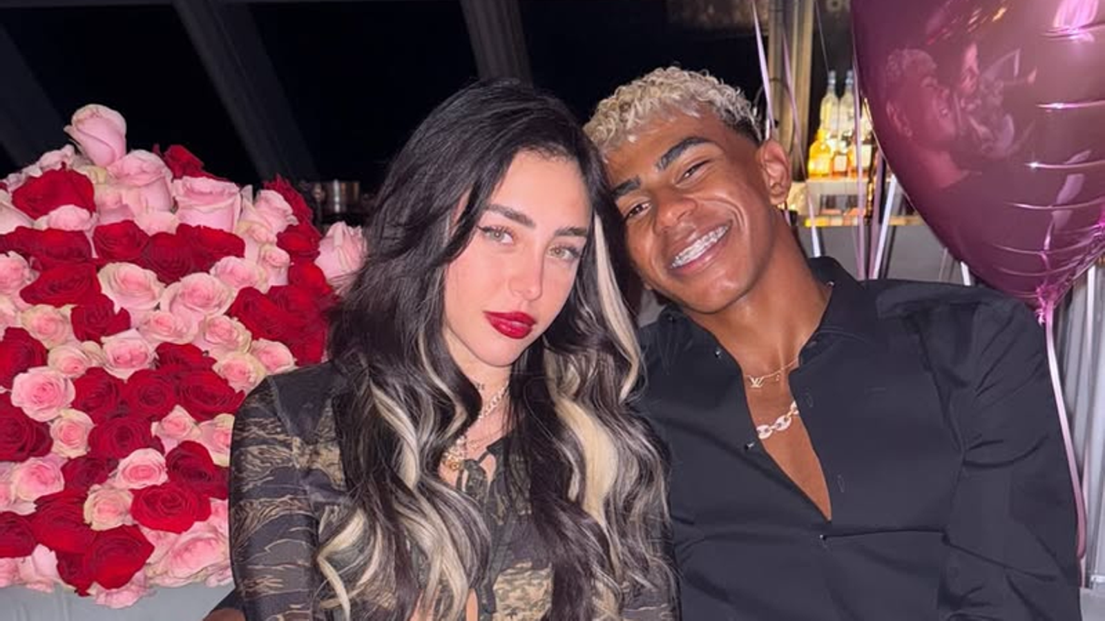 The image of Nicki Nicole and Lamine Yamal