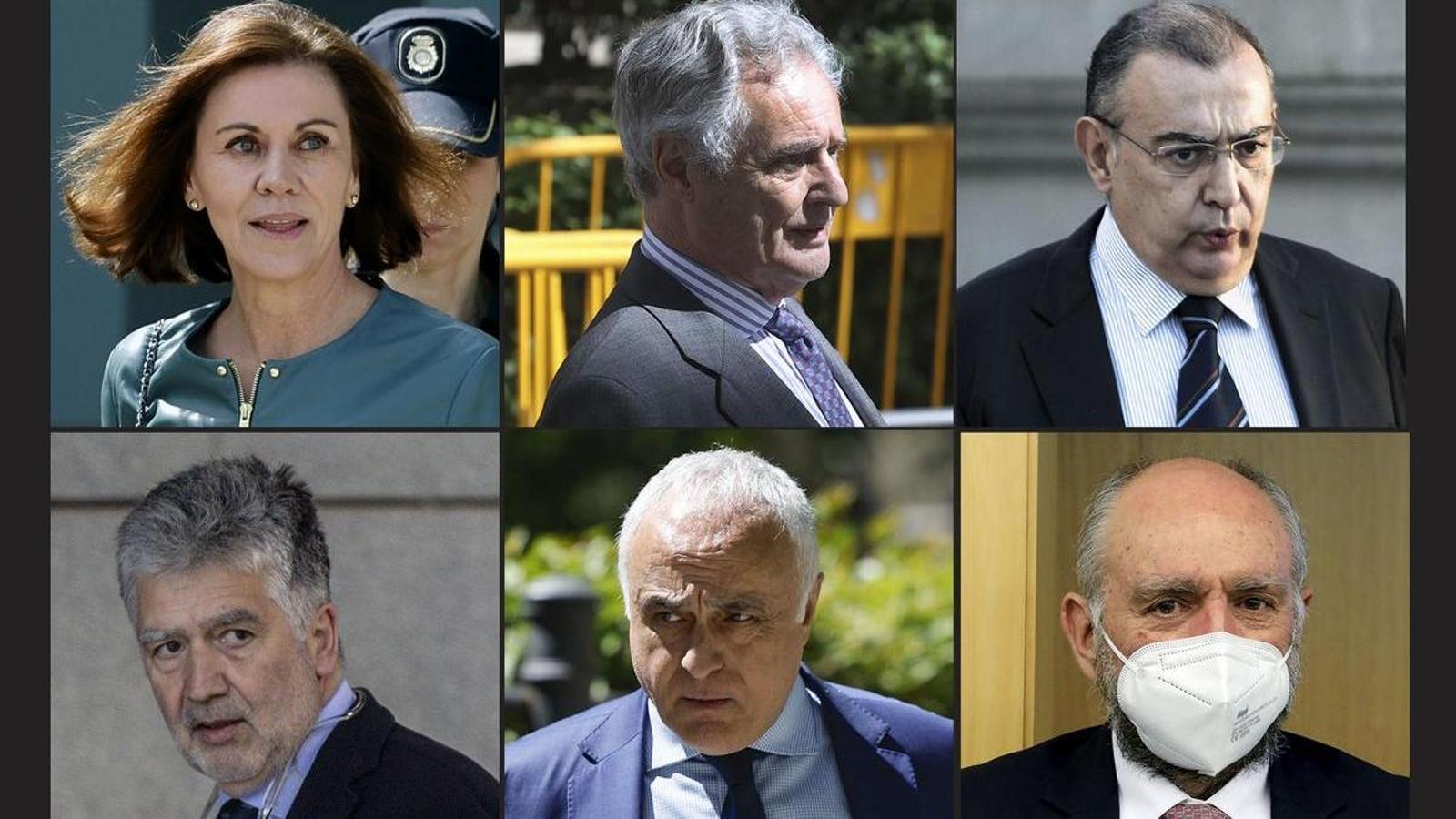 María Dolores de Cospedal, Ignacio López del Hierro, Enrique García Castaño, Ignacio Cosidó, Mariano Hervás y Jesús Vicente Galán Martínez.