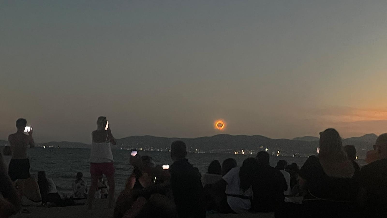 El eclipse en playa de Palma.