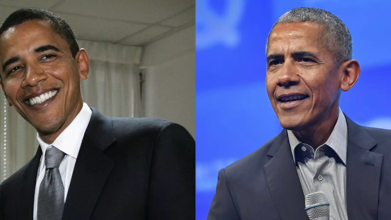 L'expresident Obama, sense i amb canes