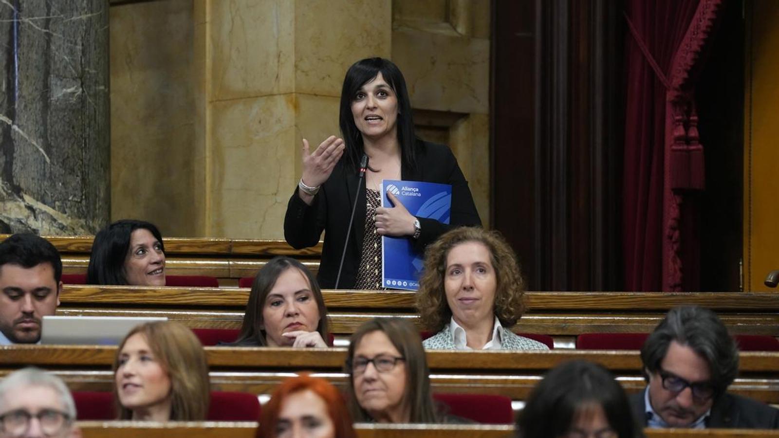 Sílvia Orriols intervening in this Wednesday's Parliament session.