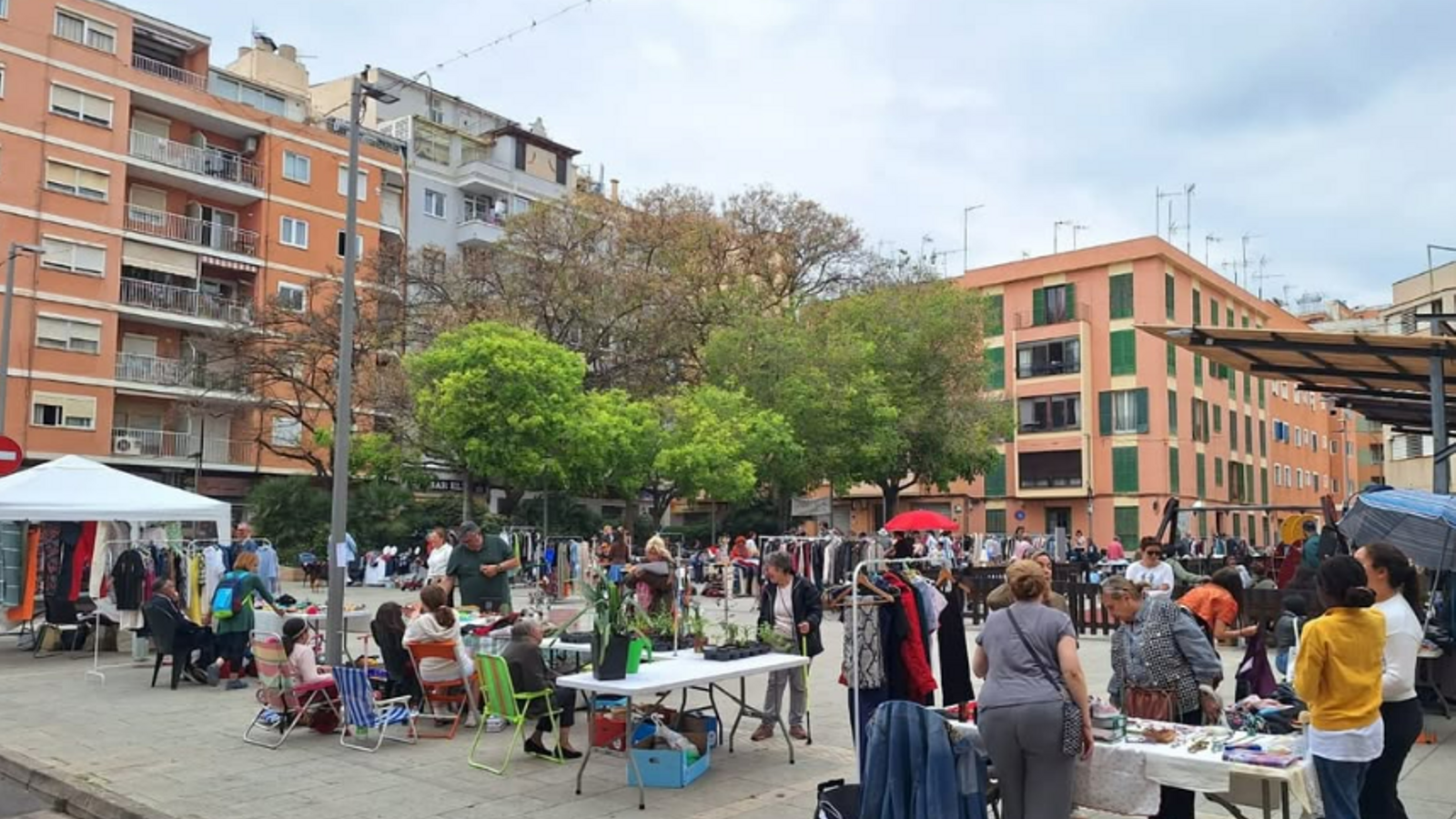 Una fira a la plaça Serralta.