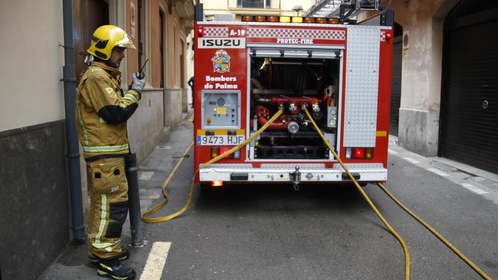 Bombers durant un incendi