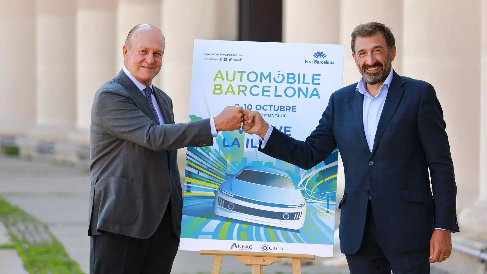 El president d’Automobile Barcelona, Enric Lacalle, i el director general d’Anfac, José López-Tafall.