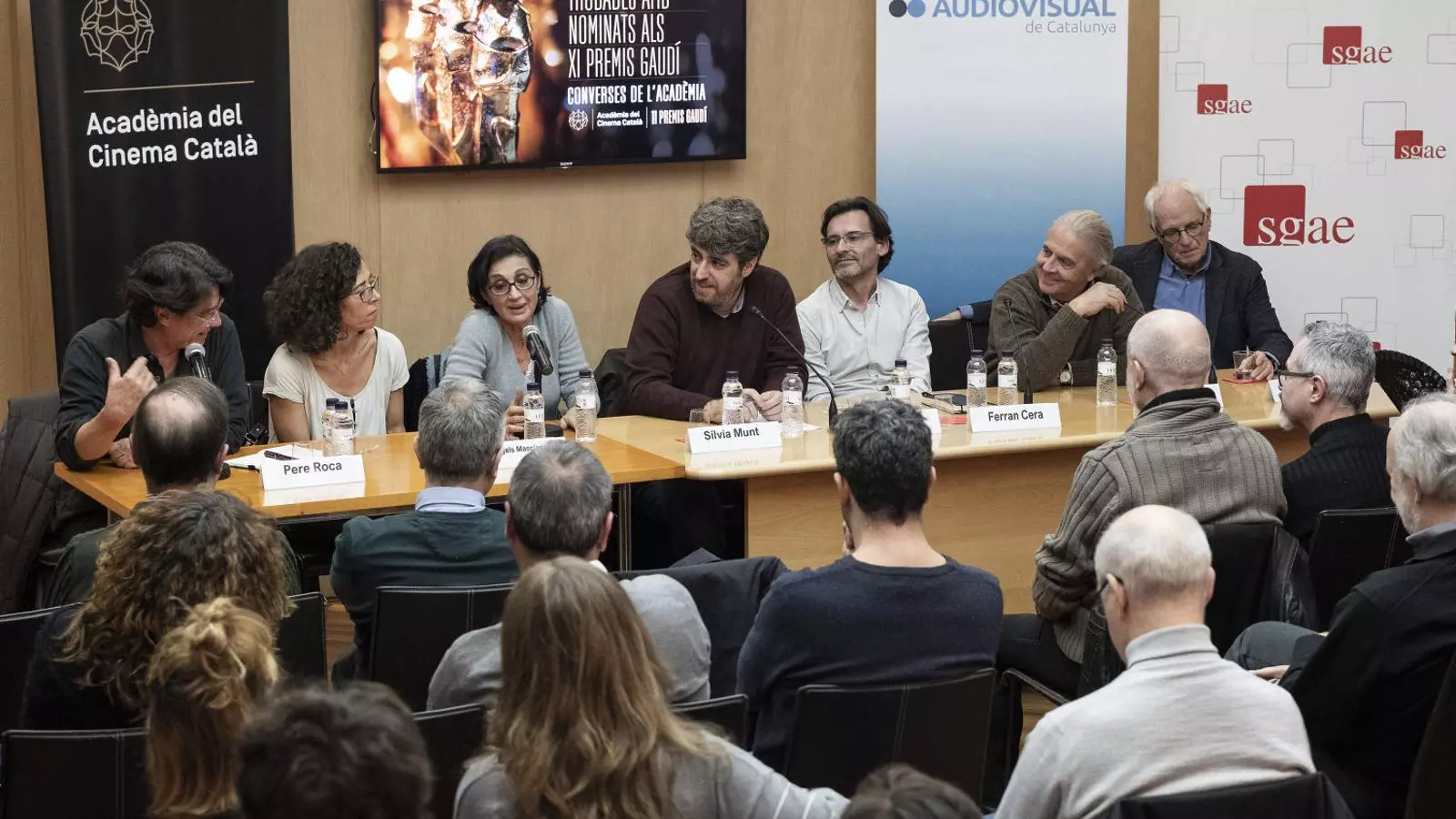 La xerrada va reunir productors i directors dels quatre nominats als premis Gaudí en la categoria de telefilm.