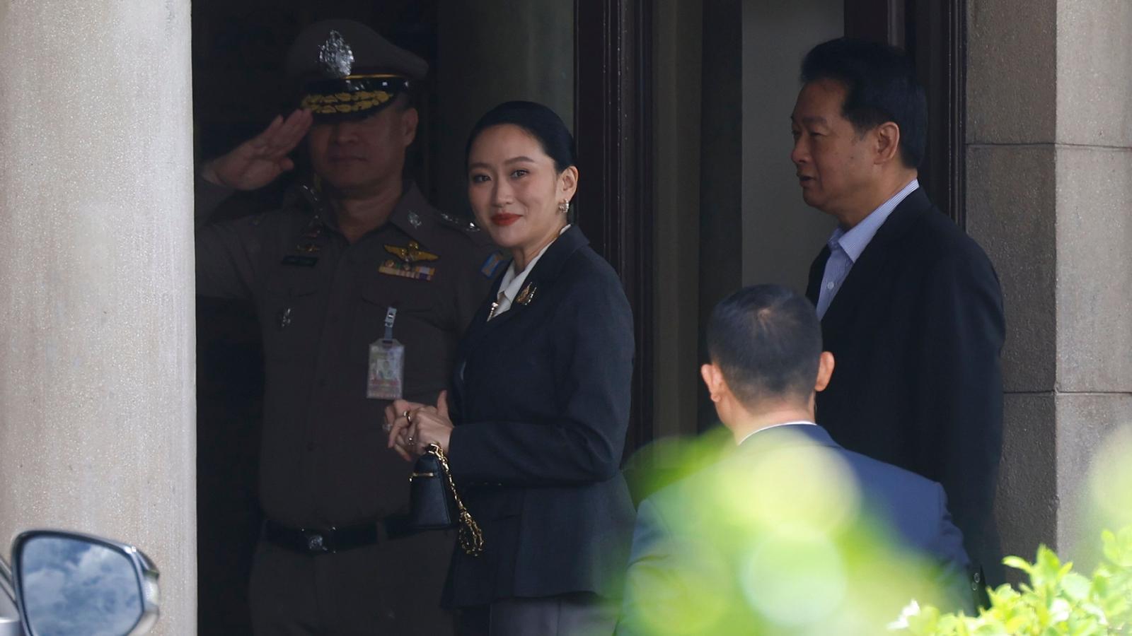 Thai Prime Minister Paetongtarn Shinawatra, moments before learning of the impeachment ruling from the country's Constitutional Court on Friday.