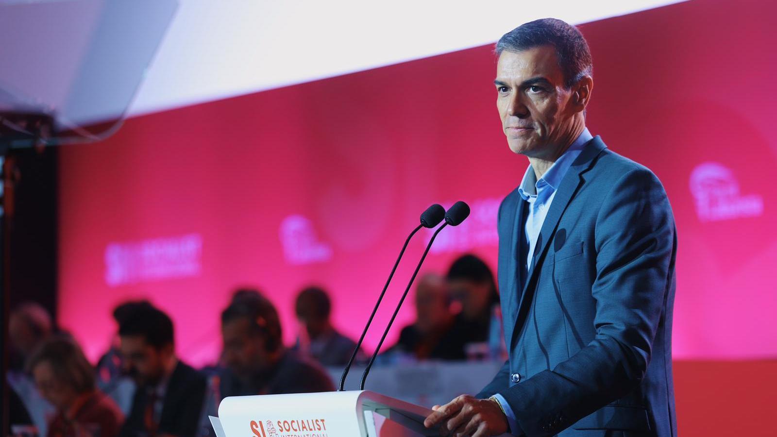 Pedro Sánchez al Consell de la Internacional Socialista a Malta