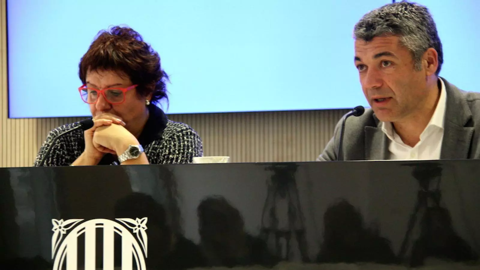 La consellera Dolors Bassa, junt a Oriol Amorós, en una imatge d'arxiu