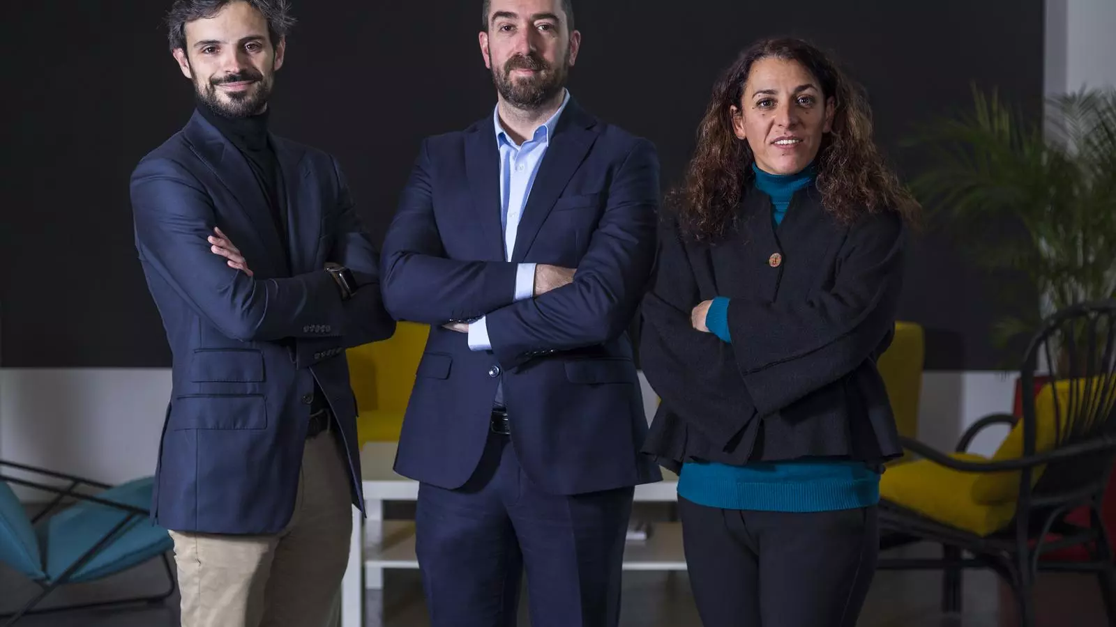 El director de negocio de SpliceBio, Gerard Caelles; el consejero delegado, Miquel Vila-Perelló; y la directora de tecnología, Silvia Frutos.