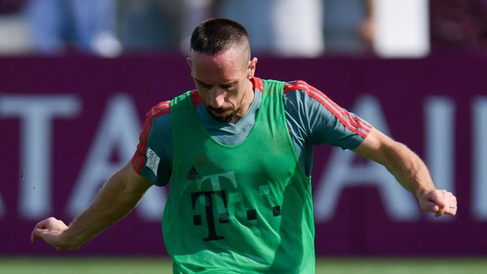 Ribéry, durant un entrenament amb el Bayern