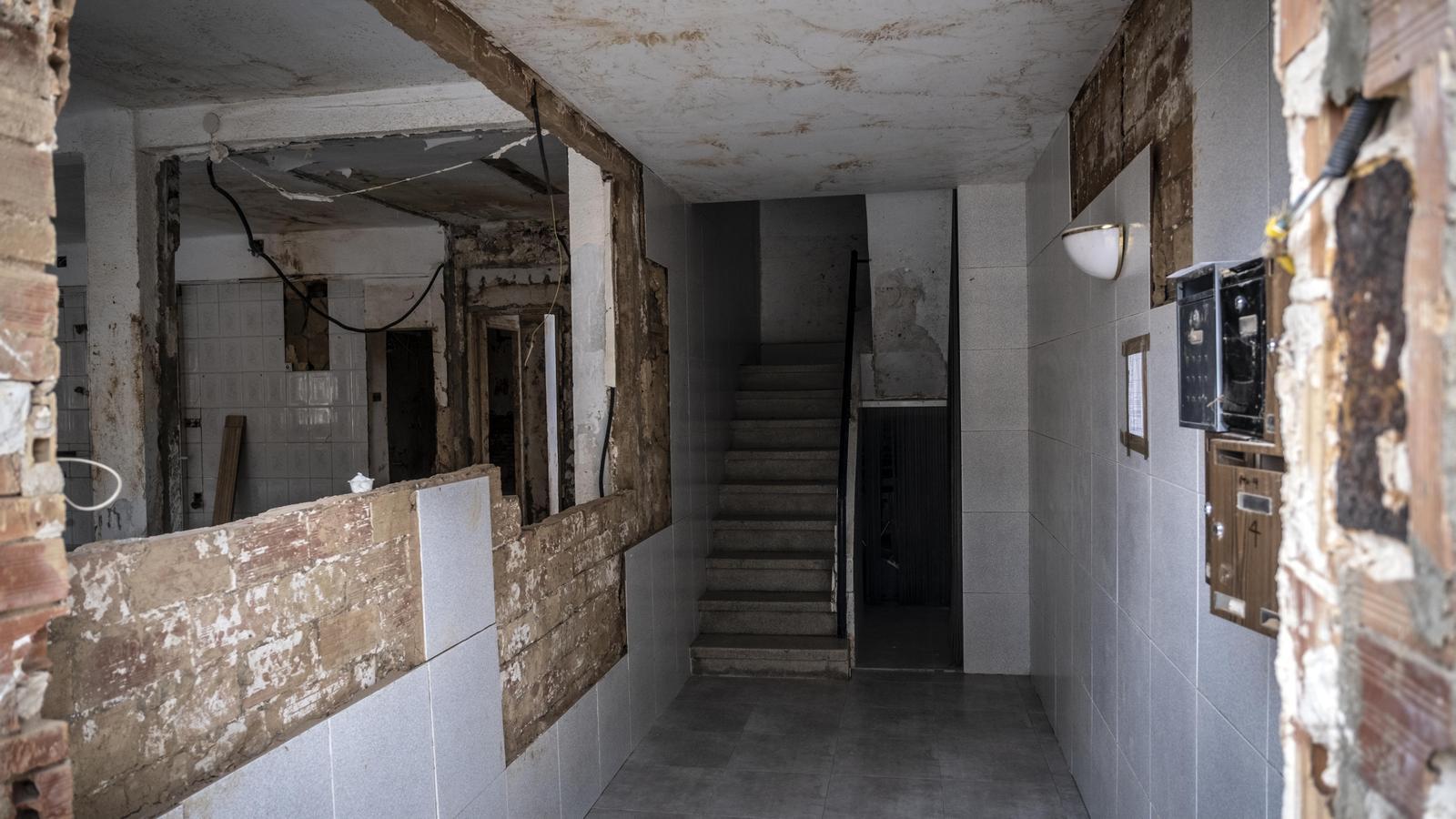 The ground floor of a building affected by the DANA in an archive image.