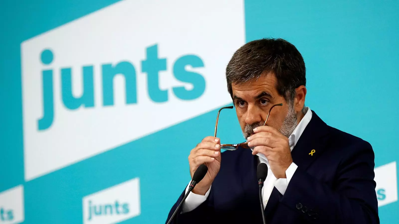The secretary general of Juntos, Jordi Sànchez, yesterday in Barcelona.