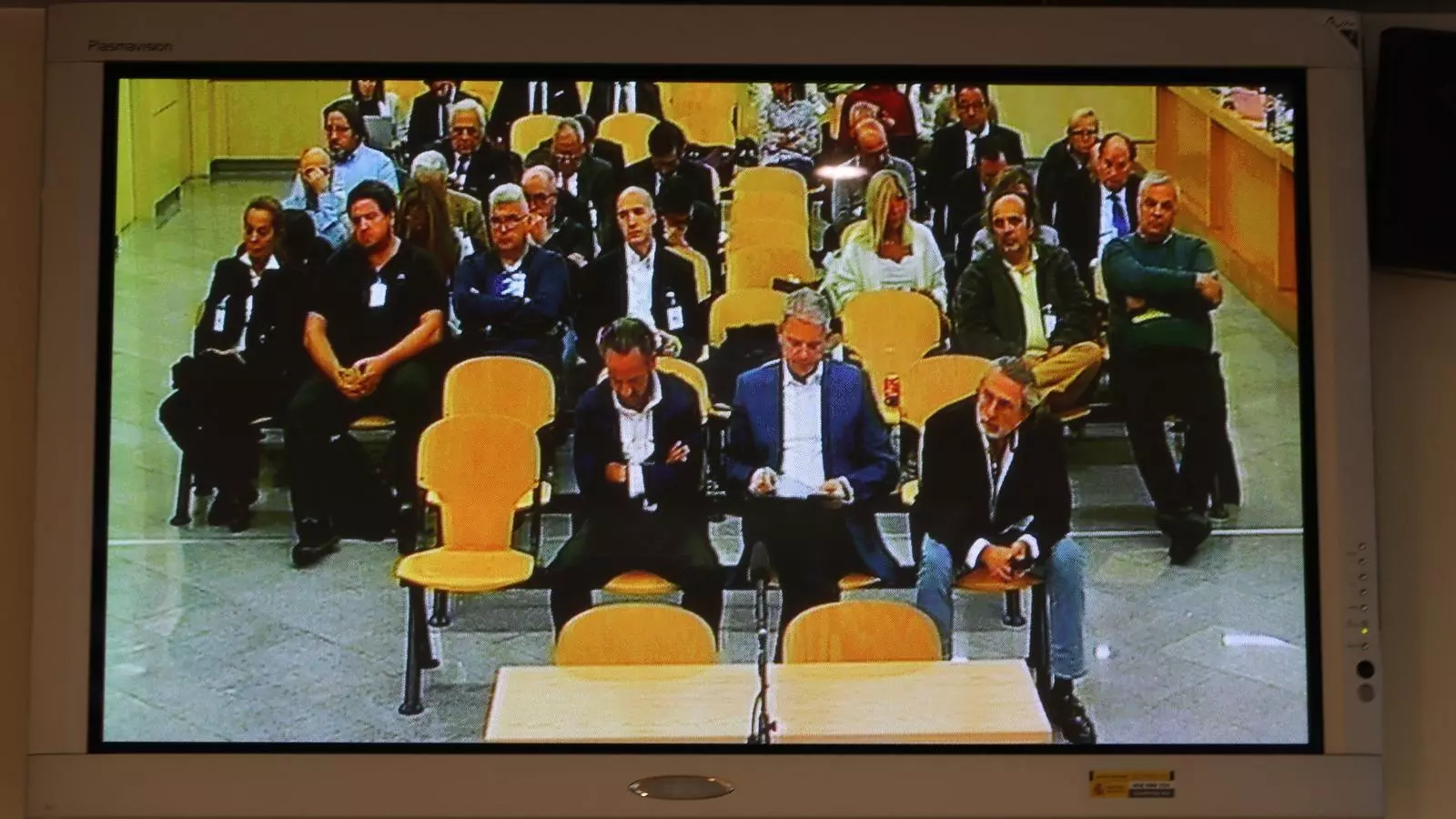 El banc dels acusats del cas Gürtel, el judici del qual arriba al final amb l'informe final de la fiscal, ahir i avui. Les defenses presentaran les seves conclusions els pròxims dies i el cas quedarà vist per a sentència.