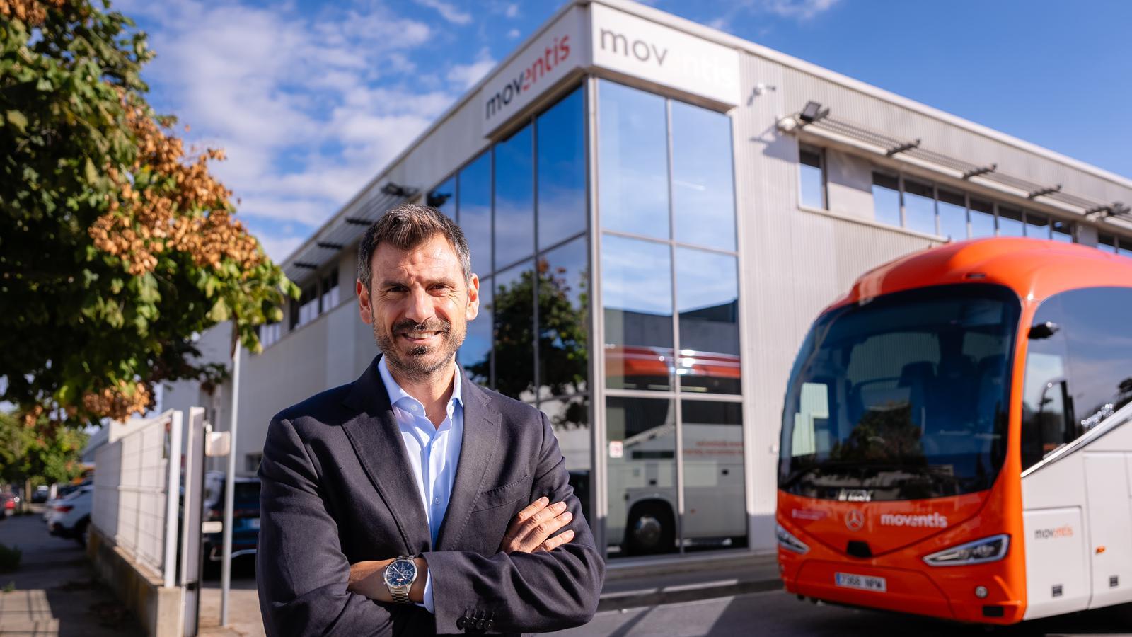 The manager of Moventis Sarfa, Christian Busquets, during an interview in Begur.