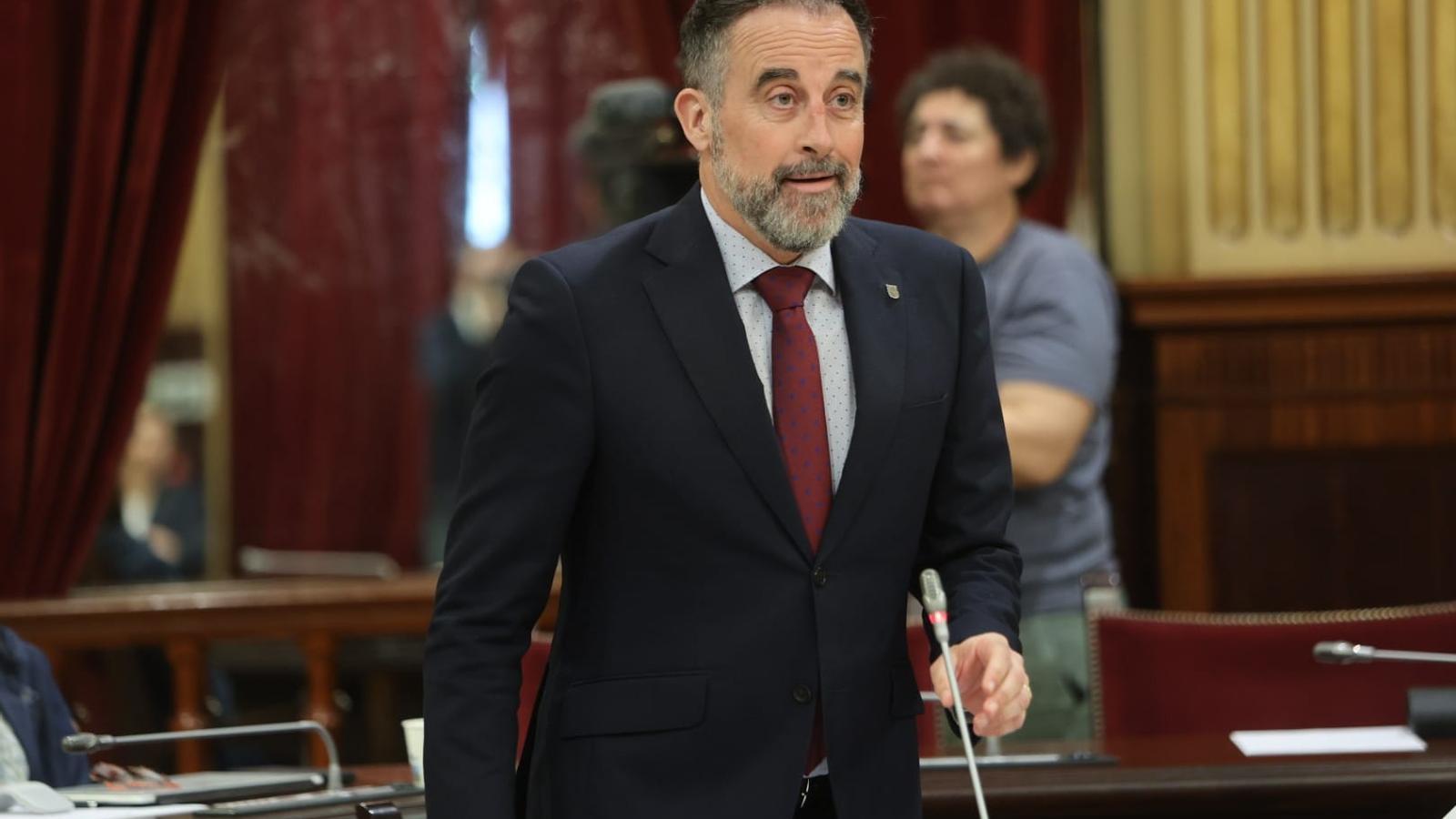 José Luis Mateo, esta mañana en el Parlament