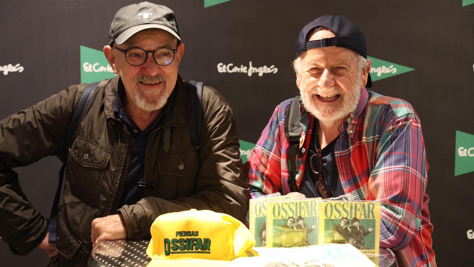 Llàtzer Méndez and Lluís Arboledas at the presentation of Ossifar's new song.