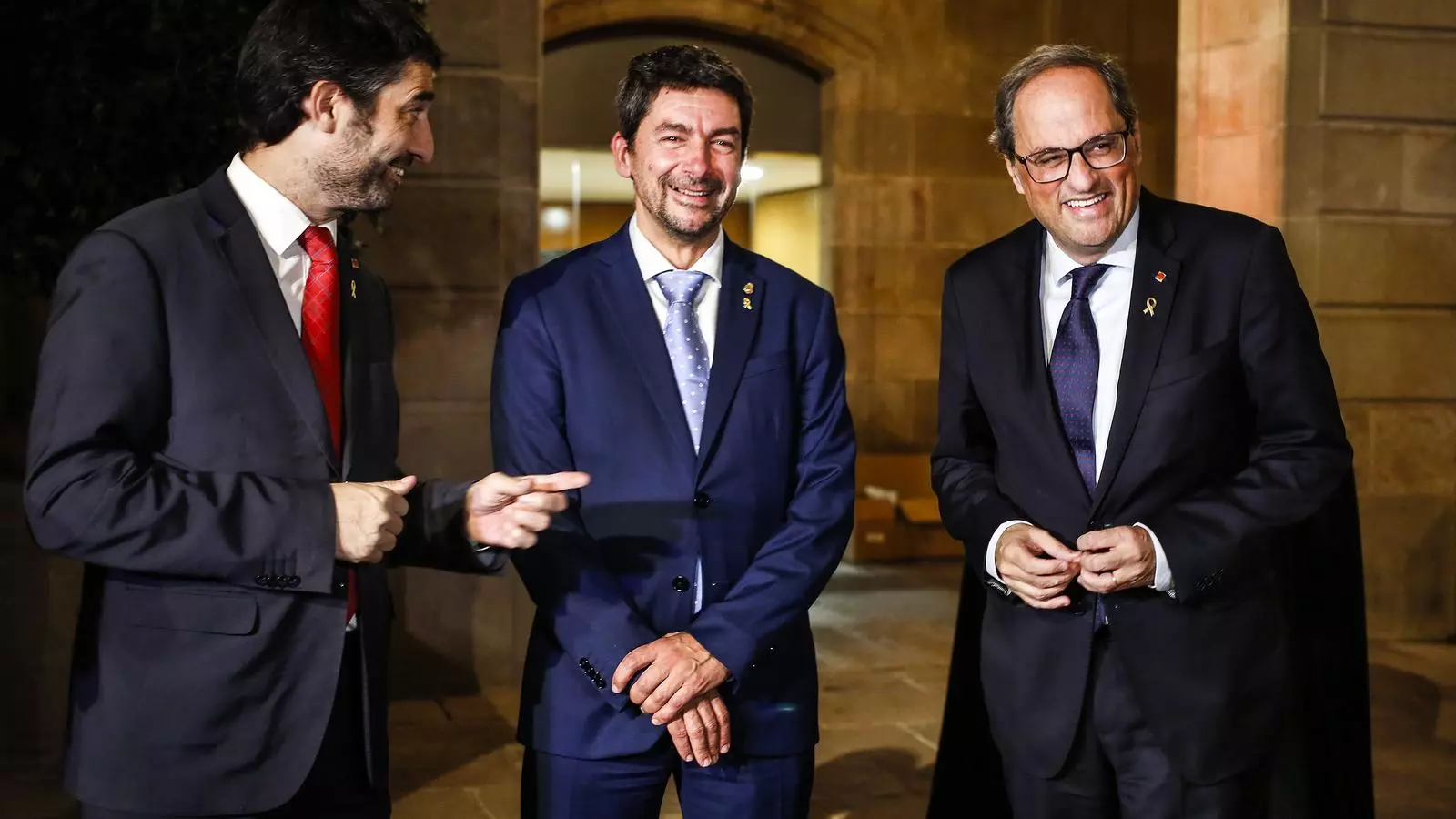 El president de la Cambra, Joan Canadell, amb el president de la Generalitat, Quim Torra, el passat octubre.