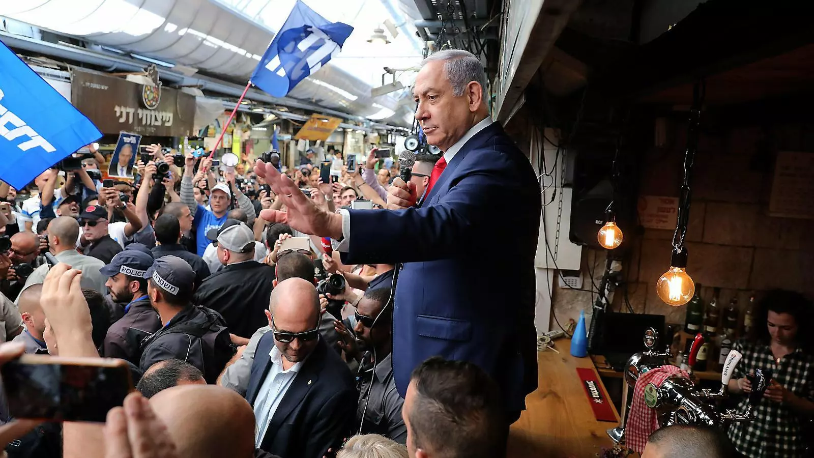 Benjamin Netanyahu ahir durant l’últim dia de campanya.