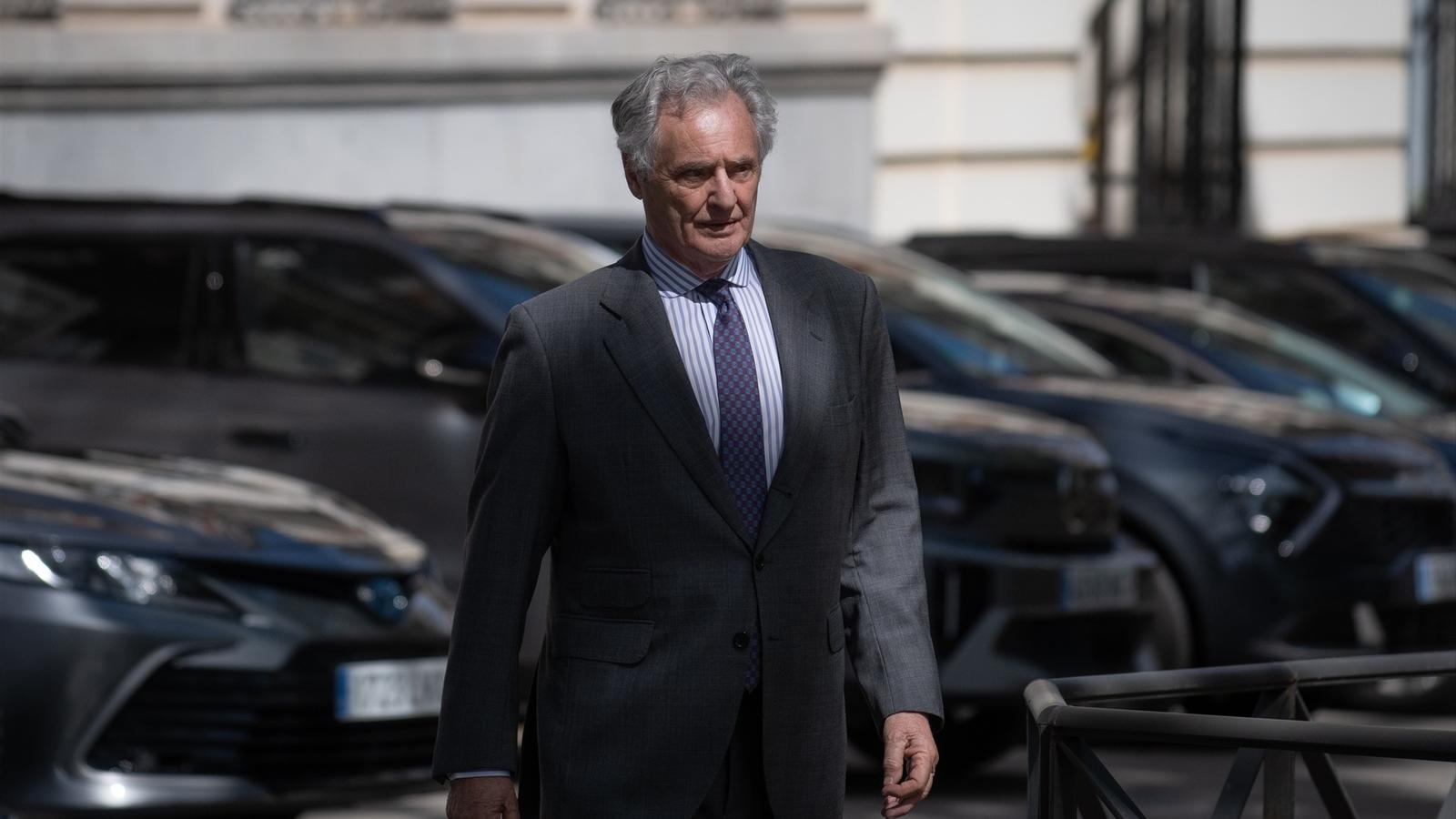 Ignacio López del Hierro arriving at the National Court to testify